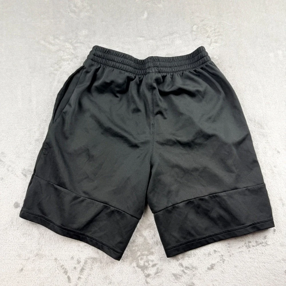 Adidas Boys Black White 3-Stripe Athletic Shorts Size 10/12 AH5503